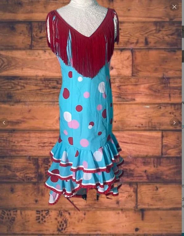 blauwe gitane jurk blauwe kermiskleding – photo 2